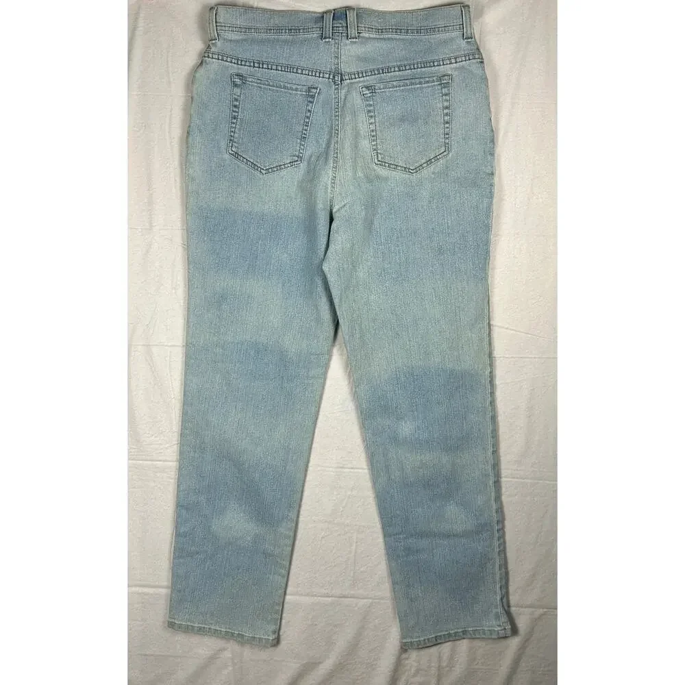 Gloria Vanderbilt Classic High Rise Tapered Jeans - Light Wash - Size 12 - Picture 2 of 13